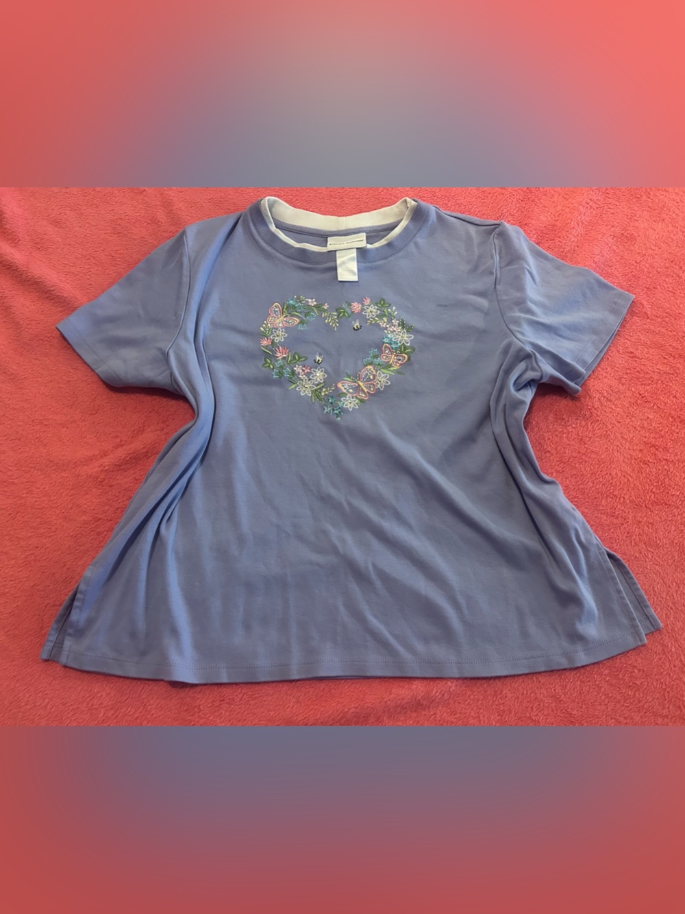 Lavender Heart Floral Tee